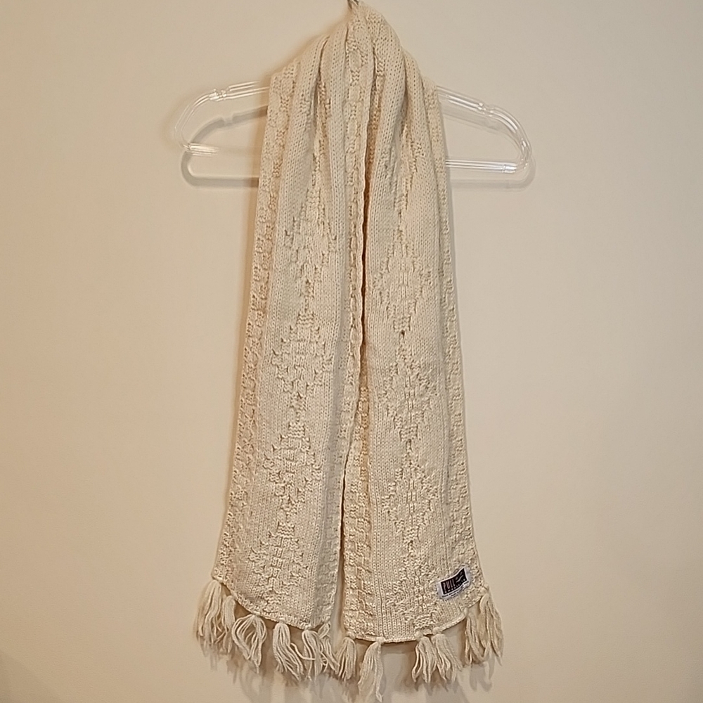 Izeland Cream Knit Scarf